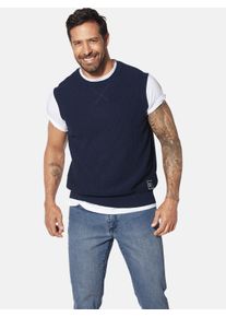 Pullunder Jan Vanderstorm "Pullunder URVA", Herren, Gr. XL, blau (dunkelblau), Obermaterial: 100% Baumwolle CO., Pullover Pullunder