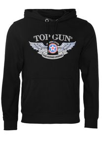 Hoodie Top Gun "Hoodie TG22025", Herren, Gr. L, schwarz, Obermaterial: 85% Baumwolle CO. 15% Polyester COOLMAX PES(Coolmax)., Pullover Hoodie