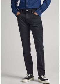 Regular-fit-Jeans Pepe Jeans "STANLEY", Herren, Gr. 30, L&auml;nge 32, schwarz, Denim/Jeans, Obermaterial: 99% Baumwolle, 1% Elasthan, regular fit lang, Jeans Regular-fit-Jeans