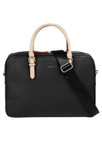 Aktentasche Bugatti "ELLA", Damen, Gr. B/H/T: 37cm x 27cm x 6cm onesize, schwarz, Kunstfaser, unifarben, Taschen Aktentasche