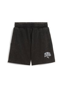 Trainingsshorts Puma "CLASS WASHED SHORTS 5" TR", Damen, Gr. XL, N-Gr, schwarz (Puma schwarz), Sweatware, Obermaterial: 68% Baumwolle, 32% Polyester, bedruckt, regular fit kurz, Hosen Trainingsshorts, sportlicher Stil, mit grafischem Print, mit Eingrifftaschen