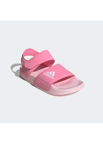 Badesandale adidas Sportswear "ADILETTE SANDALE", Damen, Gr. 31, wei&szlig; (bliss pink, cloud wei&szlig;, clear pink), Synthetik, Schuhe Badesandale, mit Klettverschluss, f&uuml;r Kinder & Jugendliche