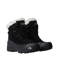 Winterstiefel The North Face "Y SHELLISTA V LACE WP", M&auml;dchen, Gr. 35, schwarz (tnf schwarz, tnf schwarz), Leder, Schuhe Winterstiefel, Winterschuhe, Winterboots, Snowboots, wasserdicht
