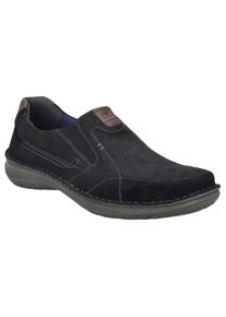 Slipper Josef Seibel "New Anvers 01", Damen, Gr. 39, braun (schwarz, braun), Leder, kontrastfarbene Details, Schuhe Slipper, Slip-on Sneaker, Bequemschuh, Komfortschuh in Weite K (=extraweit)