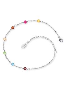 Fu&szlig;kette Engelsrufer "Glasperlen", bunt (edelstahlfarben, gelb, pink, braun, natur, gr&uuml;n, blau, gelb, pink, braun, natur, gr&uuml;n, blau), Fu&szlig;ketten, Damen, Edelstahl, Fu&szlig;kette, mit Glassteinen, Topseller