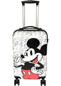 Kinderkoffer Undercover "Mickey Mouse, 59 cm", M&auml;dchen, Gr. B/H/T: 34,5cm x 58,5cm x 23cm 35 l, wei&szlig; (mickey mouse), Polycarbonat, bedruckt, Koffer Kinderkoffer, mit TSA-Zahlenschloss