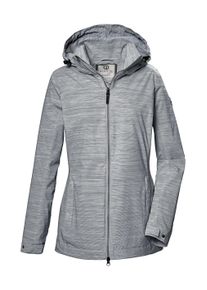 G.I.G.A. by Killtec Funktionsjacke "GS 67 WMN JCKT", Damen, Gr. 48, blau (graublau), Obermaterial: 100% Polyester;Futter: 100% Polyester, G.I.G.A. DX BY KILLTEC, Jacken Funktionsjacke, Gestreifte Damen Outdoorjacke, wasserabweisend, 2-Wege-Rei&szlig;verschluss