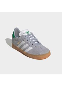Sneaker adidas originals "GAZELLE", Damen, Gr. 35, halo silber, cloud wei&szlig;, gr&uuml;n, Leder, Synthetik, Schuhe Sneaker, f&uuml;r Kinder
