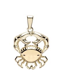 Kettenanh&auml;nger OSTSEE-SCHMUCK "- Tierkreiszeichen Krebs - Silber 925/000, vergoldet -" Gr. 25, gold (goldfarben, gelb), Schmuckanh&auml;nger, Damen, Silber 925 (Sterlingsilber), Kettenanh&auml;nger