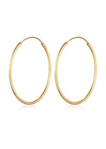 Paar Creolen Elli "Ohrringe Creolen Rund Basic Klassisch 925 Silber" Gr. 31, gold, Ohrringe, Damen, ohne Stein, Silber 925 (Sterlingsilber), Paar Creolen