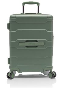 Hartschalen-Trolley Heys "ReNew, verschiedene Gr&ouml;&szlig;en und Farben", Damen, Gr. B/H/T: 35cm x 50,5cm x 23,3cm 47 l, gr&uuml;n (evergr&uuml;n), Kunststoff, clean, matt, Basic, Koffer Hartschalen-Trolley, herausnehmbares Innenfutter Volumenerweiterung 5 Jahre Garantie