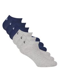 Sneakersocken Fila "Socken 6er Pack", Damen, Gr. 43-46, blau (blau, grau), Obermaterial: 75% Baumwolle CO. 23% Polyester PES. 2% Elasthan EL., Socken Sneakersocken