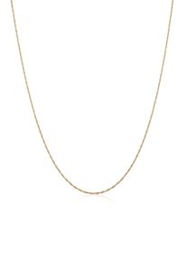 Silberkette Kuzzoi "Halskette Basic Gedrehte Gliederkette 925 Silber" Gr. 55, gold, Halsketten, Herren, 55, ohne Stein, Silber 925 (Sterlingsilber), Silberkette