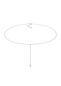 Y-Kette Elli "Halskette Choker Y-kette Tropfen Kugel 925 Silber" Gr. 36, silber, Halsketten, Damen, ohne Stein, Silber 925 (Sterlingsilber), Y-Kette