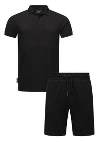 Hausanzug Ragwear "Poloshirt Set Porpi", Herren, Gr. M, schwarz, Obermaterial: 50% Baumwolle CO. 50% Polyester PES., Homewear-Sets Hausanzug