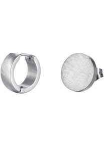 Ohrring-Set Firetti "Multipack Schmuck Geschenk Edelstahl Ohrschmuck Ohrringe Ice", silber (edelstahlfarben), Ohrringe, Damen, Edelstahl, Ohrring-Set