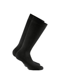 Kniestr&uuml;mpfe Rohner Socks "Socken Basic Cotton II Long 2er Pack", Damen, Gr. 39-42, schwarz, Obermaterial: 80% Baumwolle CO. 17% Polyamid PA. 3% Elasthan EL., Socken Kniestr&uuml;mpfe