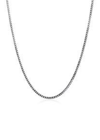 Silberkette Kuzzoi "Halskette Herren Panzerkette Basic Fein 925 Silber" Gr. 50, grau, Halsketten, Herren, 50, ohne Stein, Silber 925 (Sterlingsilber), Silberkette