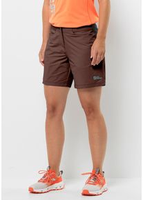 Shorts Jack Wolfskin "GRAVEX SHORTS W", Damen, Gr. 38, Normalgr&ouml;&szlig;en, braun (schwarz, rust), 1. OBERSTOFF: 84% POLYAMID, 16% ELASTHAN. 2. OBERSTOFF: 62% POLYAMID, 38% ELASTHAN. LINING: 100% POLYESTER, Hosen Shorts