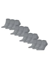 Sneakersocken Puma "Socken Cushioned Sneaker 12P 12er Pack", Damen, Gr. 35-38, grau, Obermaterial: 83% Baumwolle CO. 16% Polyamid PA. 1% Elasthan EL., Socken Sneakersocken
