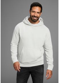 H.I.S. Kapuzensweatshirt H.I.S, Herren, Gr. XL (56/58), grau, angeraute Sweatware, Obermaterial: 60% Baumwolle, 40% Polyester, bedruckt, unifarben, washed, regular fit, B&uuml;ndchen, Sweatshirts Kapuzensweatshirt, ohne Kordeln an der Kapuze