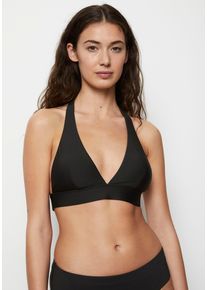 Marc O'Polo Triangel-Bikini-Top MARC O'POLO "Swimwear Essentials", Damen, Gr. M, N-Gr, schwarz, Elasthan, Polyamid, unifarben, Bikini-Oberteile Triangel-Bikini-Top, mit breitem Unterbrustband