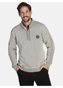 Troyer Jan Vanderstorm "Pullover BENJAS", Herren, Gr. XXXL, beige (beige melange), Obermaterial: 50% Baumwolle CO. 50% Polyacryl PAN., unifarben, normal, ohne Ausschnitt, Pullover Troyer