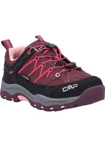 Outdoorschuh CMP "KIDS RIGEL LOW WP TREKKING SHOES", Jungen, Gr. 33, prugna, peach, Leder, Schuhe Outdoorschuh, wasserdicht