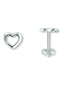 Paar Ohrstecker ONE ELEMENT "Zirkonia Herz Ohrringe Ohrstecker aus 925 Silber", silber, Ohrringe, Damen, Silber 925 (Sterlingsilber), Paar Ohrstecker