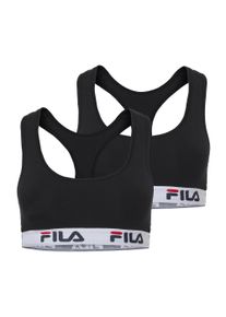 Bustier Fila "WOMAN BUSTIER", Damen, Gr. S, N-Gr, schwarz, Obermaterial: 95% Baumwolle, 5% Elasthan, unifarben, BHs Bustier, ohne Polsterung und ohne B&uuml;gel, Racerbackr&uuml;cken