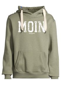 Kapuzenpullover SALZHAUT "Hoodie HEFF - MOIN", Herren, Gr. S, gr&uuml;n (seagrass), Obermaterial: 55% Baumwolle CO. 45% Polyester PES., Pullover Kapuzenpullover
