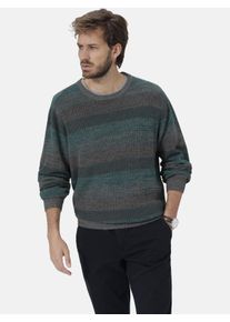 Rundhalspullover Babista "Pullover LUNAVEST", Herren, Gr. XL, grau (grau gestreift), Obermaterial: 100% Baumwolle CO., gestreift, normal, Rundhals, Pullover Rundhalspullover, mit Rippstrick