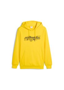 Kapuzensweatshirt Puma "BVB FTBLCULTURE HOODIE", Herren, Gr. L, gelb (faster gelb, Puma schwarz), Sweatware, Obermaterial: 68% Baumwolle, 32% Polyester, gemustert, regular fit normal, angesetztes B&uuml;ndchen, Sweatshirts Kapuzensweatshirt, mit Kapuze, Regular Fit