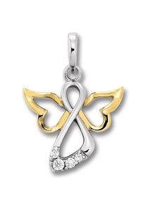 Kettenanh&auml;nger ONE ELEMENT "Zirkonia Engel Anh&auml;nger aus 925 Silber", silber, Schmuckanh&auml;nger, Damen, Silber 925 (Sterlingsilber), Kettenanh&auml;nger