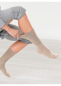 Socken Camano, Damen, Gr. 2/39, beige, 74% Baumwolle, 24% Polyamid, 2% Elasthan, Socken Socken
