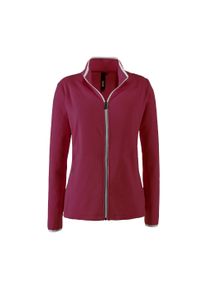 Fleecejacke DEPROC Active "DECORAH III WOMEN", Damen, Gr. 54 (XXL), rot (weinrot), 100% Polyester, tailliert, gerader Abschluss, Jacken Fleecejacke, weiche Fleecejacke in traditioneller Optik