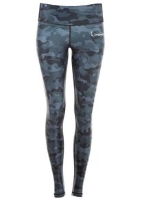 Leggings WINSHAPE "AEL102-Military", Damen, Gr. S, Normalgr&ouml;&szlig;en, grau (camo grau), 80% Polyester, 20% Elasthan, Hosen Leggings, mit Kompressionseffekt