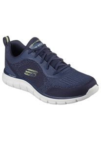 Sneaker Skechers "TRACK-GLENDOR", Herren, Gr. 47,5, bunt (navy, limette), Synthetik, Textil, Schuhe Sneaker, Trainingsschuh, Schn&uuml;rschuh, Freizeitschuh mit Memory Foam