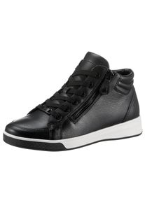 Schn&uuml;rboots Ara "ROM", Damen, Gr. 4,5 (37,5), schwarz, Glattleder, Schuhe Schn&uuml;rboots, Keilabsatz, High Top-Sneaker, Freizeitschuh in Schuhweite G = weit, Topseller