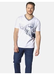 V-Shirt Jan Vanderstorm "T-Shirt BRYNO", Herren, Gr. XXXL, wei&szlig;, Obermaterial: 100% Baumwolle CO., comfort fit normal, V-Ausschnitt, Shirts V-Shirt