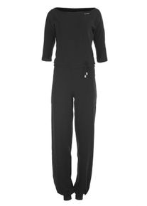 Jumpsuit WINSHAPE "WJS2", Damen, Gr. XS, Normalgr&ouml;&szlig;en, schwarz, 90% Baumwolle, 10% Elasthan, U-Boot-Ausschnitt, Overalls Jumpsuit, &frac34;-Arm