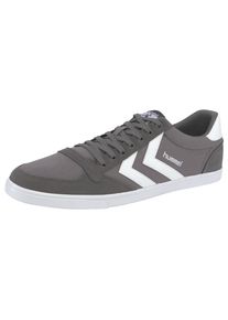 Sneaker Hummel "Slimmer Stadil Canvas Low", Damen, Gr. 37, grau, Textil, Veloursleder, Schuhe Sneaker