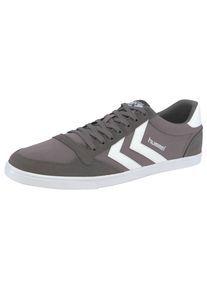 Sneaker Hummel "Slimmer Stadil Canvas Low", Damen, Gr. 38, grau, Textil, Veloursleder, Schuhe Sneaker