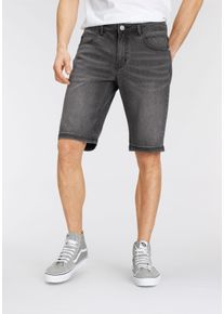 Shorts AJC, Herren, Gr. 32, L&auml;nge 32, grau (dk grau wash), Denim/Jeans, Obermaterial: 75% Baumwolle, 23% Polyester, 2% Elasthan, unifarben, Basic, schmal kniefrei, Hosen Shorts, im 5-Pocket-Stil
