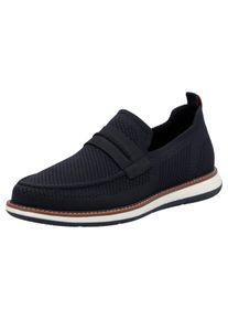 Loafer Rieker, Herren, Gr. 47, blau (dunkelblau), Nubuklederimitat, Textil, Schuhe Loafer, Slipper, Schlupfschuh, Halbschuh, Freizeitschuh zum Schlupfen