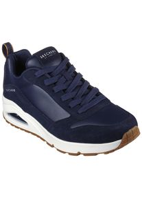 Sneaker Skechers "Uno Stacre", Herren, Gr. 43, blau (navy), Leder, Lederimitat, Schuhe Sneaker, mit Luftkammernsohle, Freizeitschuh, Halbschuh, Schn&uuml;rschuh