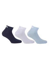 Sneakersocken Fila "Socken 3er Pack", Damen, Gr. 43-46, blau (sky), Obermaterial: 75% Baumwolle CO. 23% Polyester PES. 2% Elasthan EL., Socken Sneakersocken