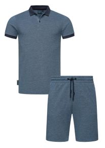 Hausanzug Ragwear "Poloshirt Set Porpi", Herren, Gr. M, blau (navy), Obermaterial: 50% Baumwolle CO. 50% Polyester PES., Homewear-Sets Hausanzug