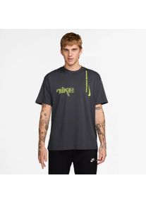 Langarmshirt Nike "U NSW TEE M90 SWOOSH SPORT", Herren, Gr. M, anthrazit, Obermaterial: 100% Baumwolle, Shirts Langarmshirt