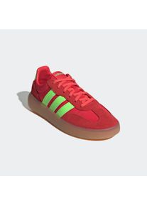 Sneaker adidas Sportswear "BARREDA DECODE", Damen, Gr. 41, pure ruby, lime burst, semi lucid rot, Leder, Textil, Schuhe Sneaker, inspiriert vom Design des adidas handball spezial